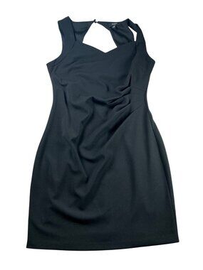 GUESS| Women's Black Sheath Dress | Sweetheart Neck | Tailored Fit | Size 12